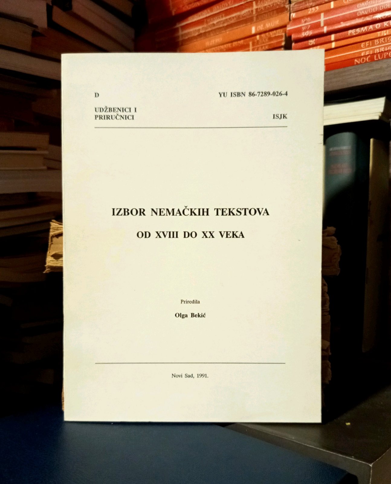 Izbor nemačkih tekstova od XVIII do XX veka (priredila: Olga Bekić)